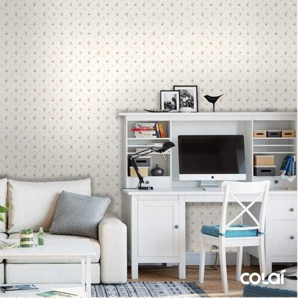 Papel De Parede Adesivo Lavável Mini Flor 18m - 2