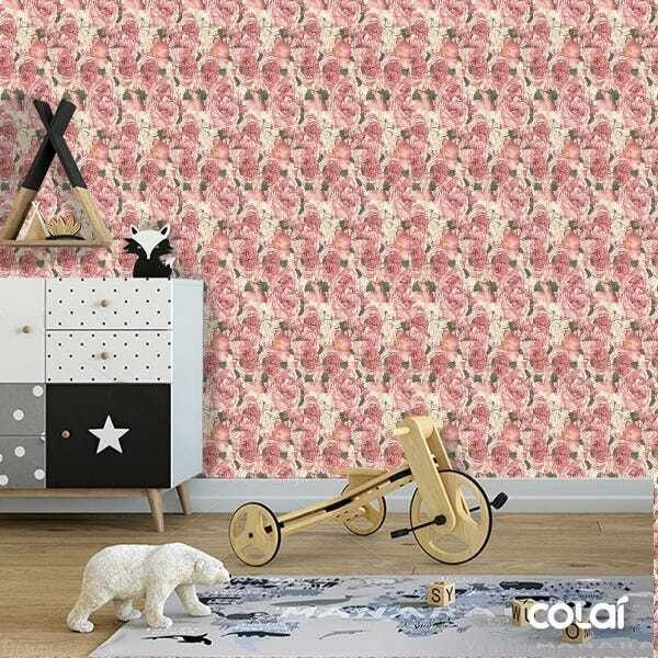 Papel De Parede Adesivo Lavável Rosas Silvestres 18m - 6