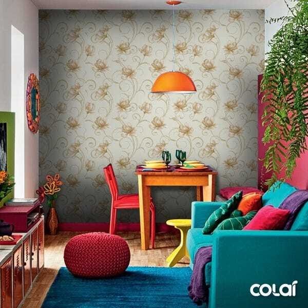 Papel De Parede Adesivo Lavável Jasmim Vintage 15m - 5