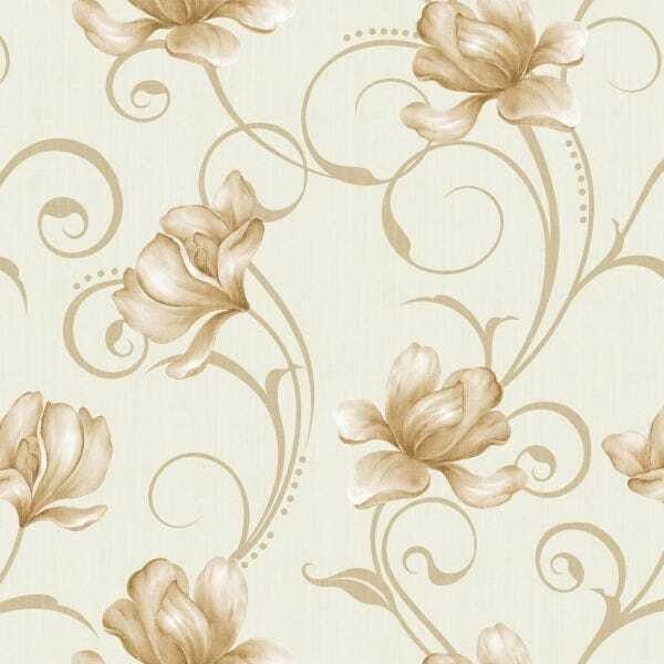 Papel De Parede Adesivo Lavável Jasmim Vintage 15m - 1