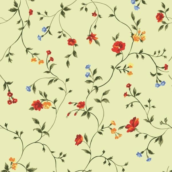 Papel De Parede Lavável Amarantho De Fundo Amarelo 15m - 1