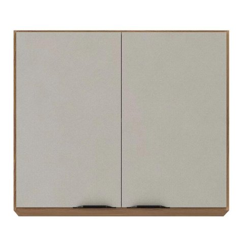 Armário Aéreo Firenze 2 Portas 80cm Demóbile Amêndola Nude Prime