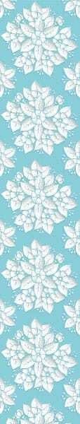 Papel De Parede Adesivo Lavável Flores 3D Em Azul 15m - 7