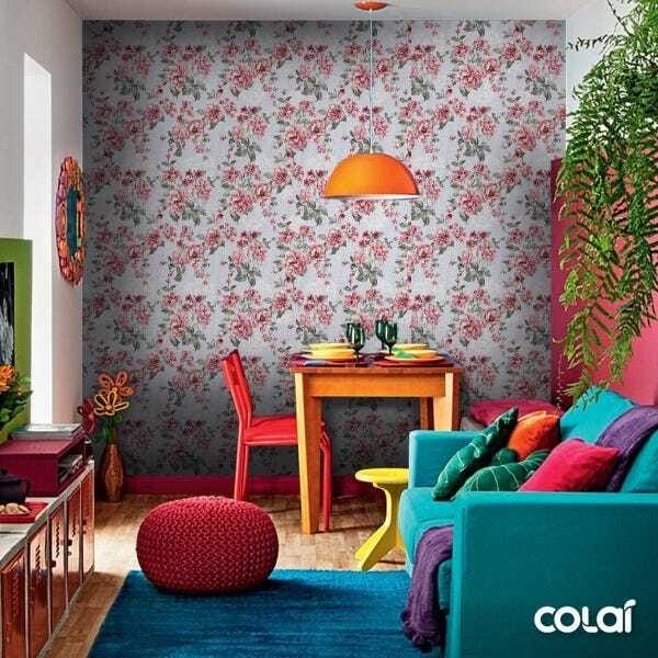 Papel De Parede Adesivo Lavável Gardênia 15m - 5