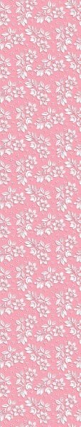 Papel De Parede Lavável Flores Brancas Em Fundo Rosa 6m - 7