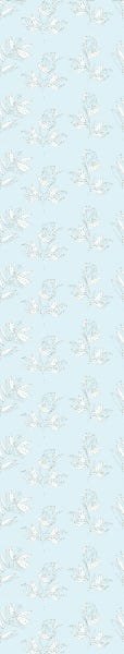 Papel De Parede Adesivo Lavável Flores Azuis 6m - 7