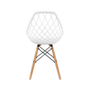 Ver imagem 5 de Conjunto Mesa Eames 90cm Preta com 4 Cadeiras Kaila Branco Dsw Polipropileno Sala Jantar
