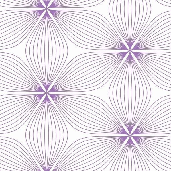 Papel De Parede Adesivo Lavável Lírio Roxo 6m - 1