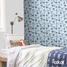 Papel De Parede Adesivo Lavável Margaridas Azuis 3m - 3