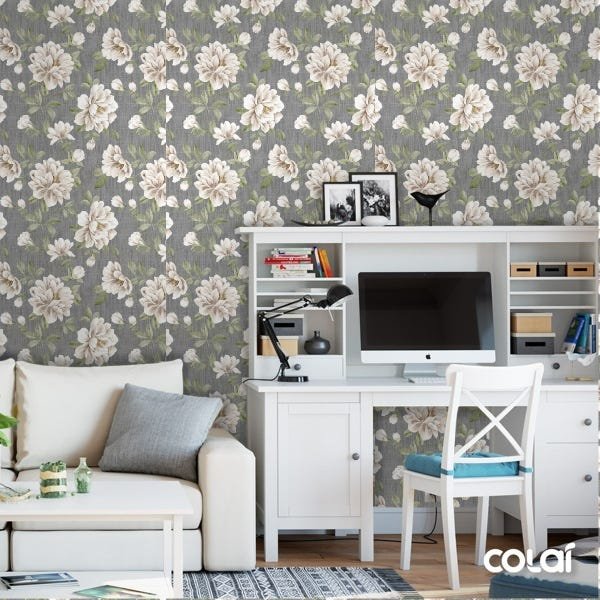 Papel De Parede Adesivo Lavável Rosas Brancas 3m - 2