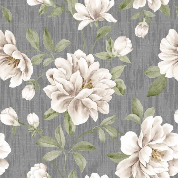Papel De Parede Adesivo Lavável Rosas Brancas 3m - 1