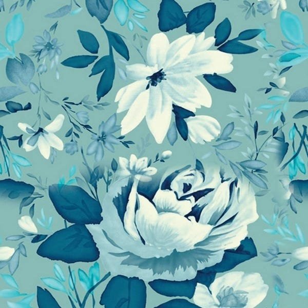 Papel De Parede Adesivo Lavável Gardênia Verde 3m - 1