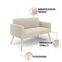 Ver imagem 3 de Namoradeira e 2 Poltronas Pé Palito Natural Marisa Bouclê D03 - D’Rossi