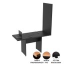 Ver imagem 2 de Mesa Reunião Painel Tv Podcast Preto Caixa Tomada 1,35x0,60 Cor: Preto Atacadao Moveis Escritorio