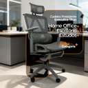 Ver imagem 3 de Cadeira de Escritório Presidente Executiva Oficial Titan - Cinza - 2