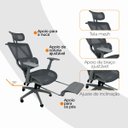 Ver mais imagens de Cadeira de Escritório Presidente Executiva Oficial Titan - Cinza - 2
