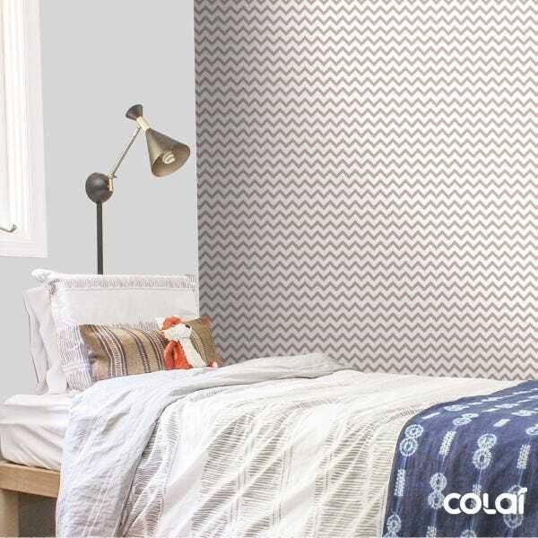 Papel De Parede Lavável Chevron Marrons 12m - 3