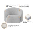 Ver imagem 7 de Kit Sofá 3 Lugares 200cm e 2 Poltronas Orgânica Luxo Recepção Amore Linho - Adj Decor