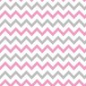 Papel De Parede Lavável Chevron Cinzas E Rosas 9m - 1