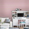 Papel De Parede Lavável Chevron Marrons E Rosas 9m - 4