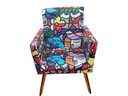 Ver imagem 2 de Kit 2 Poltronas Decorativa Bia Suede Romero Gato Pés Madeira Ms Decor