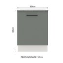 Ver imagem 4 de Balcão Madesa Agata 60 Cm 1 Porta Branco Cinza