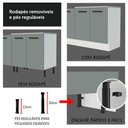 Ver imagem 6 de Balcão Madesa Agata 60 Cm 1 Porta Branco Cinza
