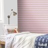 Papel De Parede Lavável Chevron Rosas E Marrons 6m - 3