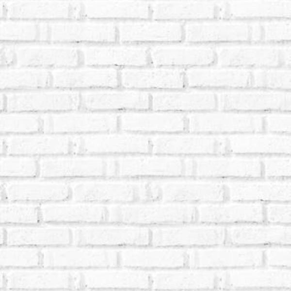 Papel de Parede Adesivo Lavável Tijolo Branco Rústico - 1