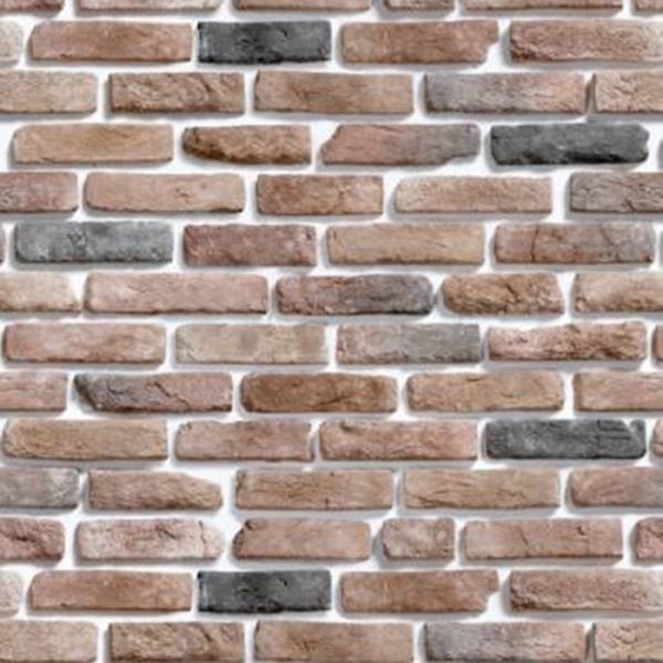 Papel de Parede Adesivo Lavável Tijolo Habitual Claro - 1