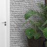 Papel de Parede Adesivo Lavável Tijolo Cinza Escuro Sala Quarto 3m - 6