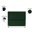 Ver imagem 3 de Cabeceira de Cama Box King 195 Cm Baronesa - Veludo Verde