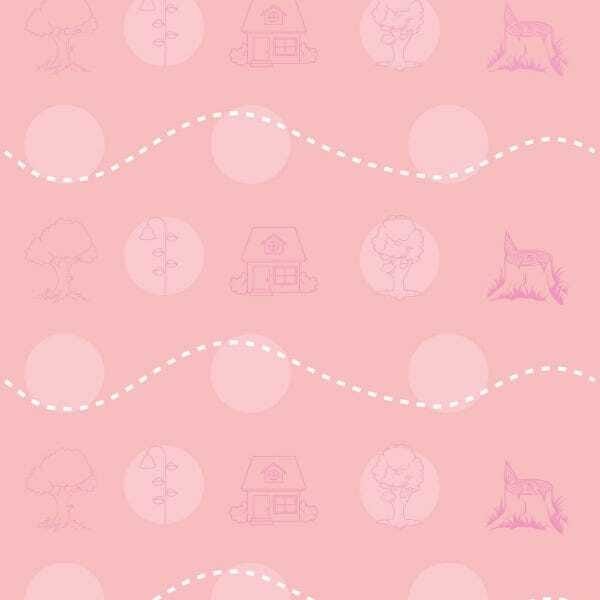 Papel de Parede Adesivo Lavável Casinha Rosa Bebê 18m - 1