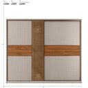 Ver imagem 7 de Guarda Roupa Casal Authentic 2 Portas Deslizantes Nogueira/nude Prime Tx com Vidro Reflecta - Demart