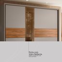 Ver imagem 4 de Guarda Roupa Casal Authentic 2 Portas Deslizantes Nogueira/nude Prime Tx com Vidro Reflecta - Demart