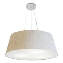 Ver imagem 3 de Lustre Pendente Cone Md-4072 Cúpula em Tecido 30/80x65cm Linho Bege - Bivolt