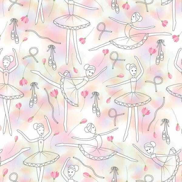 Papel de Parede Adesivo Lavável Bailarina Jovial 12m - 1