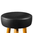 Ver imagem 4 de Kit C/2 Banqueta Alta 70cm Courino Preta P/ Cozinha Preto