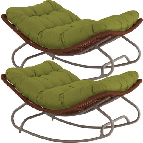 2 Poltronas Balanço Viena em Alumínio e Corda Náutica Conforto Trama Original