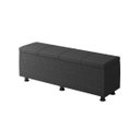 Ver imagem 4 de Baú Sapateira Estofada Queen Size 160 Cm Marte Linho Preto Sky Box