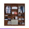 Guarda Roupa Casal Ares 6 Portas 3 Gv 184,5 x 199,5 x 47 Cm MDP Castanho Teka 3079 - PRIME - 2