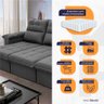 Sofá Retrátil Reclinável Verona 2,30m Suede Velut Molas Ensacadas - King House - 5