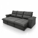 Ver imagem 7 de Sofá Retrátil Reclinável Verona 2,30m Suede Velut Molas Ensacadas - King House