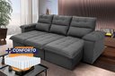 Ver imagem 1 de Sofá Retrátil Reclinável Verona 2,30m Suede Velut Molas Ensacadas - King House