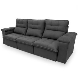 Sofá Retrátil Reclinável Verona 2,30m Suede Velut Molas Ensacadas - King House - 7