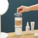 Ver imagem 4 de Organizador Porta Disco Algodão Plástico Transparente Tampa Protetora Compacto Prático