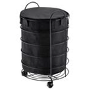 Ver imagem 1 de Cesto para Roupas Tulipa Saco Preto Organizador de Roupas:Preto Fosco