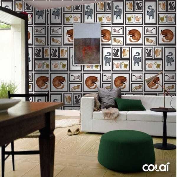 Papel De Parede Adesivo Lavável Pássaros Coloridos 3m - 4
