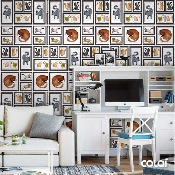 Papel De Parede Adesivo Lavável Pássaros Coloridos 3m - 2
