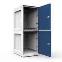 Ver imagem 3 de Armário de Plástico - 2 Portas - Nk 1362 Nilko Armários Azul Chave Padrão